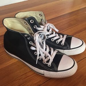 Black Converse high top sneakers